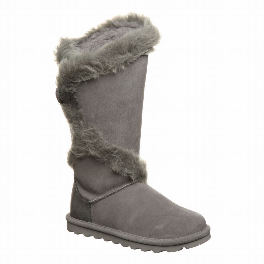 Bearpaw Sheilah Snow Boots UK - Women's Boots Grey ||NQOATE-760||